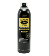 EBIN NEW YORK Wonder Lace Bond Adhesive Spray bottle close-up shows fast-drying action.