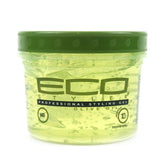 ECCO Eco Styler Olive Oil Gel packaging front shows bottle for everyday styling