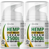 Eclipse Hemp Cream bottle showcasing fast-absorbing, non-greasy hydration.