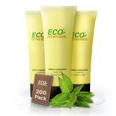 Eco Amenities travel shampoo tubes in 1 oz size for hotel guests.