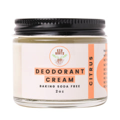 Desodorante natural ECO ROOTS en crema para mujeres y hombres, aroma cítrico suave.