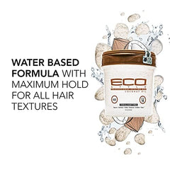 Eco Style Coconut Oil Styling Gel hair shine shows luminous, healthy-looking strands.
