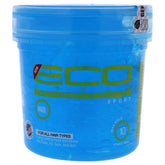 Eco Style Nvey Eco Styling Gel Sport bottle shows color-protected hair protection and shine.