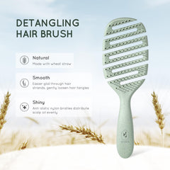 Ecoed Detangler Hairbrush – gentle glide for pain-free detangling.