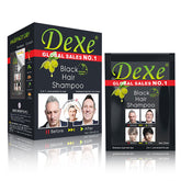 ECOFAN Dexe instant hair dye shampoo pack with gloves for easy at-home color.