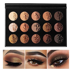EcoFavor Nude Gold: paleta de sombras mate para looks naturales y duraderos.