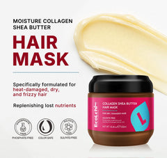 ECOLCHIPRO hair mask texture shown, creamy formula for deep conditioning.