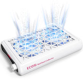 ECOSI Nail Dust Collector front view with dual turbo motors for a cleaner workspace