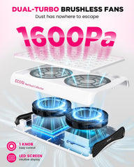 ECOSI nail dust collector side view showing compact portable design for salons