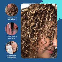Ecoslay Orange Marmalade defined curls close-up showing high definition.