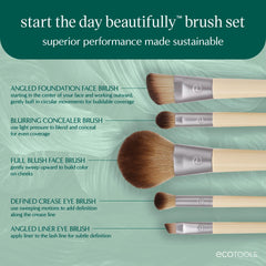 Angled foundation brush from EcoTools for smooth, even coverage.