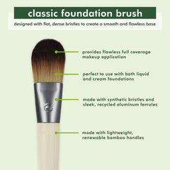 EcoTools Classic Foundation Brush with sloped head for targeted blending and buildable coverage.