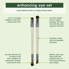 EcoTools Enhancing Eye Brush Set smudge + blend duo for seamless blending.