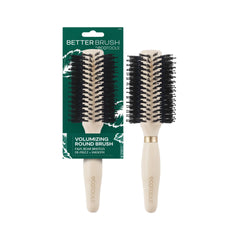 EcoTools Volumizing Round Brush heat resistance in action for smooth blowouts