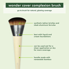 EcoTools Wonder Cover Complexion Brush delivers a seamless finish when buffing on foundation.