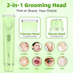 EcoVibe bikini-trimmer wet-dry use for shower grooming