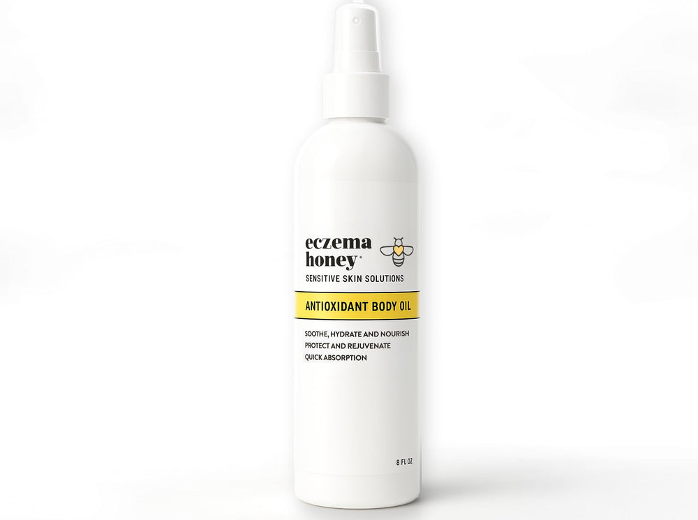 ECZEMA HONEY aceite corporal antioxidante, uso despues de la ducha para piel sensible.