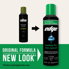 Edge Shaving Gel cooling effect on the face provides refreshing comfort during shaving.