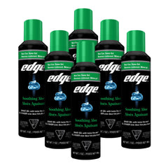 Edge Shaving Gel label front on six-pack bottle helps you identify the product quickly.