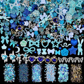 editTime 650 piezas kit charms tridimensionales para uñas con diseños variados