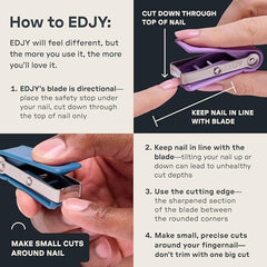 EDJY fingernail cutter ergonomic lever enables smooth trimming with less effort.