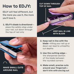 EDJY fingernail cutter safety stop prevents over trimming