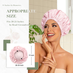 Edoneery shower cap elastic band ensuring secure fit during showers