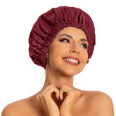 Gorra Edoneery para mujer: gran tamaño, color burgundy, impermeable para cabello seco