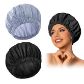 Gorra de ducha Edoneery para mujeres grandes mantiene el cabello seco al ducharse
