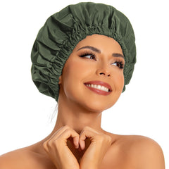 Gorro de ducha Edoneery para mujer, gran tamaño, mantiene el cabello seco durante la ducha.