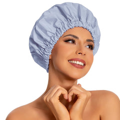 Edoneery gorro ducha impermeable para cabello largo, protección