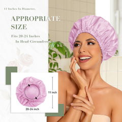Gorro impermeable Edoneery para mujeres con trenzas, ideal para spa y baño.