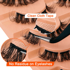 Eefofnn wispy eyelash extensions for daily natural enhancement.