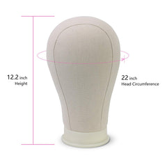 EERYA canvas block head 22-inch side view for profile shaping.