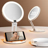 eeuuty travel makeup mirror 1x view for full-face application on the go.