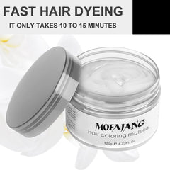 EFLY White hair wax being applied for quick color and sculpting