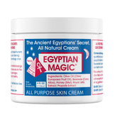 Egyptian Magic balm on face for daily nourishment and glow.