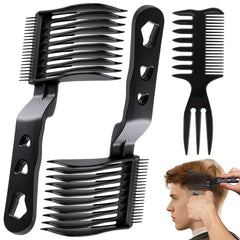EHBELIF Blend Friend Fade Comb Set Black 3pc with ergonomic non-slip grip for precise fades.