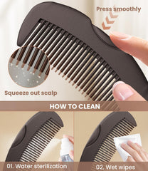 Ehbelif Scalp Detox Comb with secure grip for comfortable use.