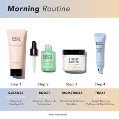 Eight Saints ingredients panel highlights Vitamin C, MSM, B5, and Borage Oil