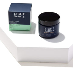 Eight Saints Night Shift gel texture gliding onto the skin for night use.