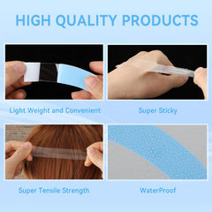 Waterproof Eiohlnd wig tape resists sweat and moisture during wear.