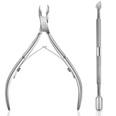 Ejiubas cuticle-pusher with ergonomic handle for precise home nail care