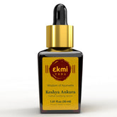 EKMIVEDA hair growth serum bottle with redensyl and Capilia Longa promotes denser looking hair