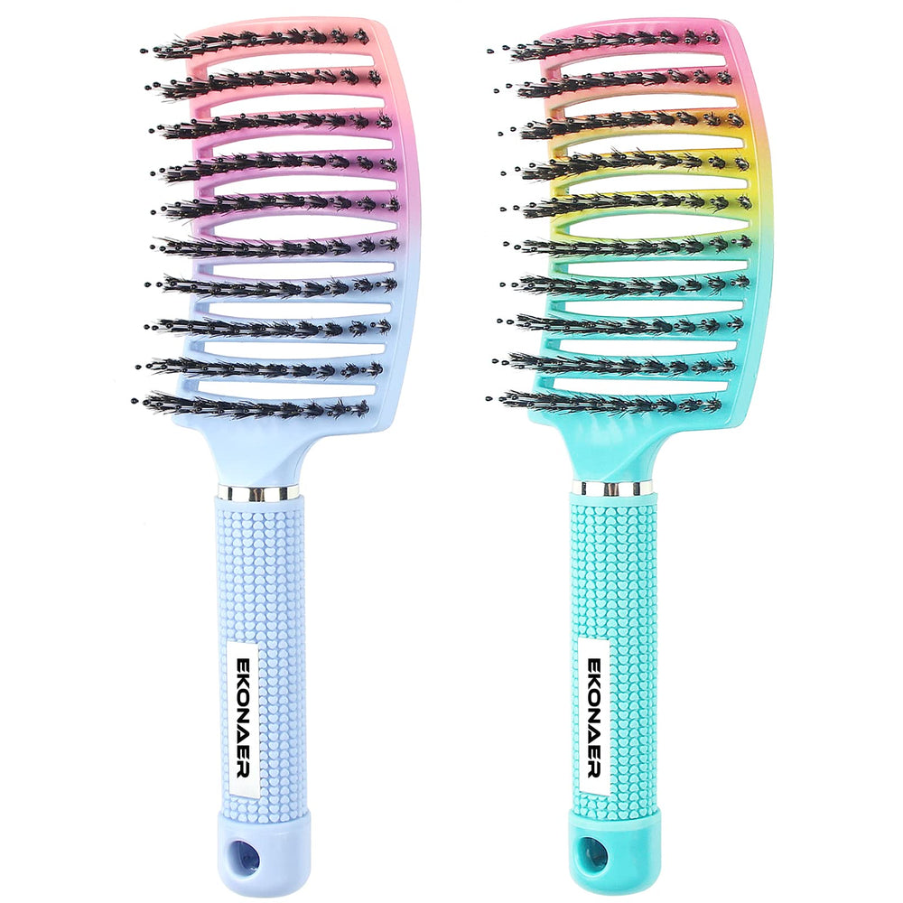EKONAER 2-pack detangling brush focusing on knot removal for smooth hair