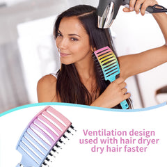 EKONAER curved oversized head detangles efficiently with better scalp contact