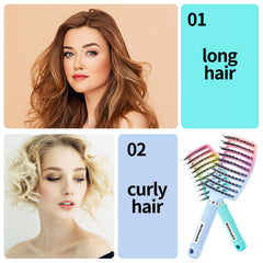 EKONAER detangling brush with boar bristles and pins for easy detangling