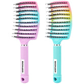 EKONAER detangling brush in green and pink pack for effortless daily detangling