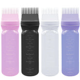 ELANE root comb bottle in black shows mess-free dye flow for even coverage.