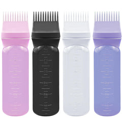 ELANE root comb bottle in black shows mess-free dye flow for even coverage.